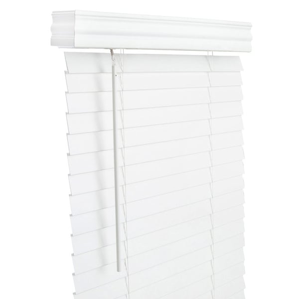 Living Accents Living Accents Faux Wood 2 in. Blinds 72 in. W X 60 in. H White Cordless FAX7260WH - main